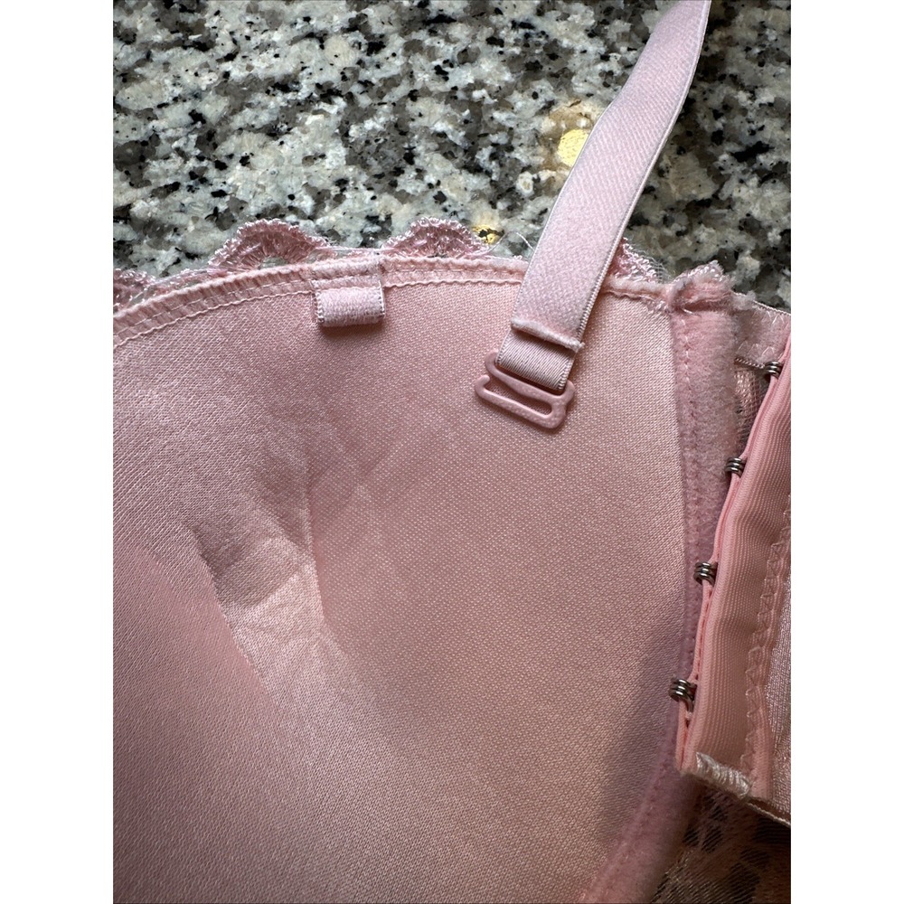 Windsor‎ Top Womens XL Soft Pink Lace Bustier Crop Top with Rhinestones - Picture 10 of 11
